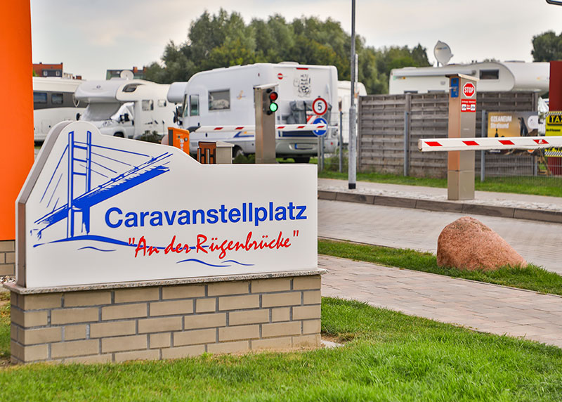 Stellplatz beim Caravan-Center Dahnke in Stralsund